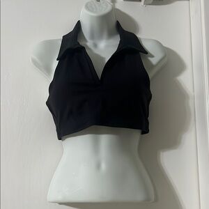 Alo Black Collared Women's Top